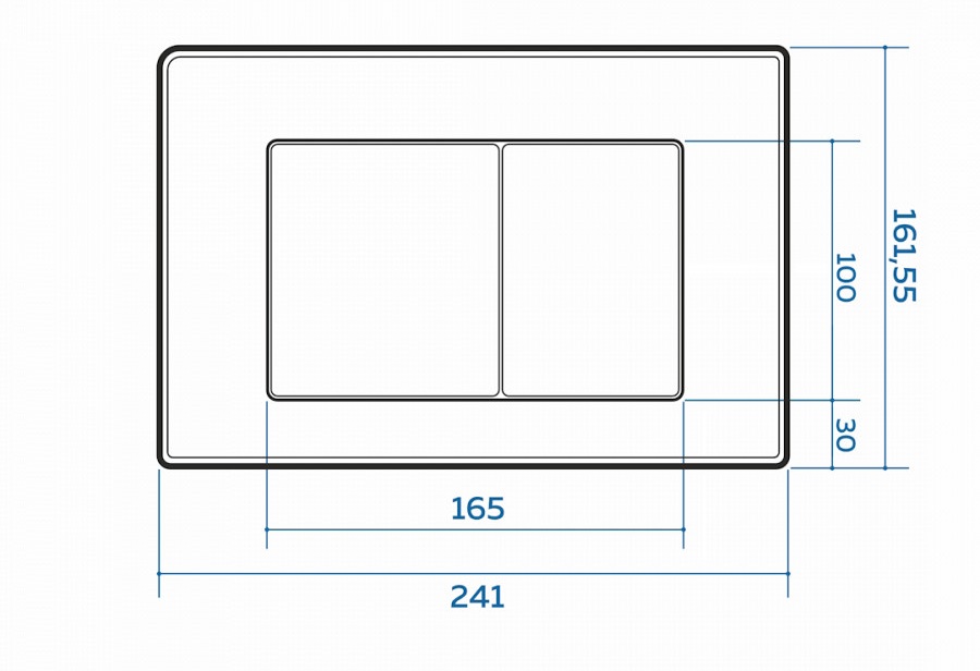 Кнопка смыва Alpen ALP2470012CH
