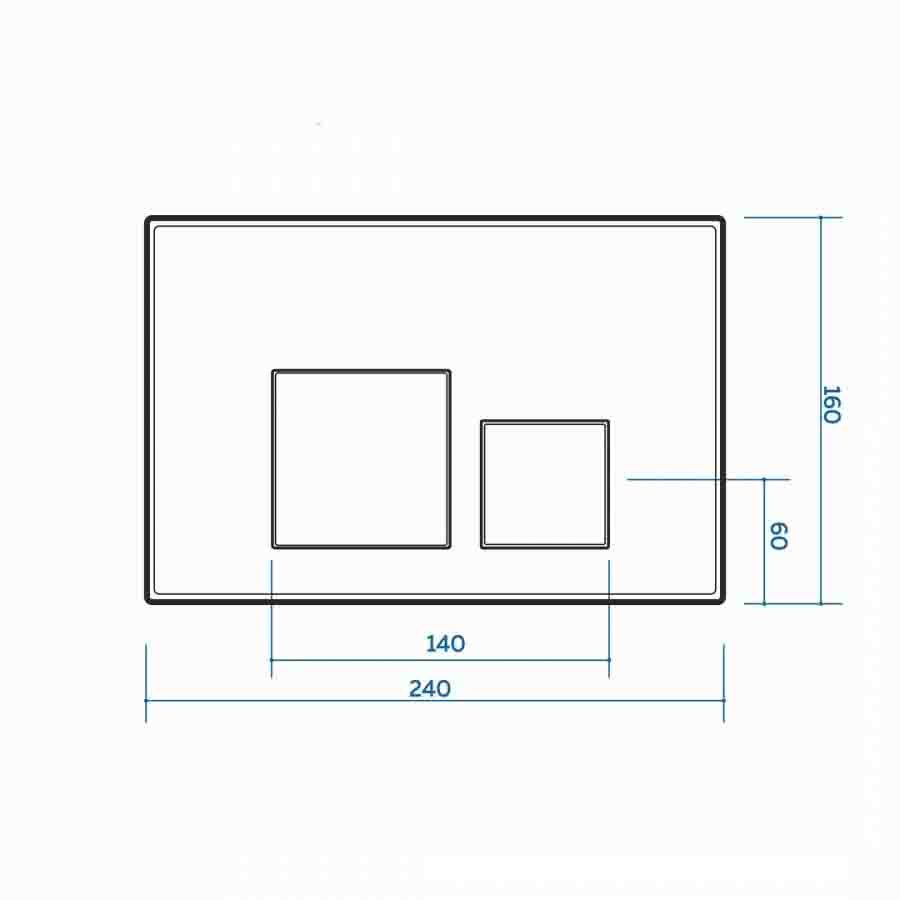 Кнопка смыва Alpen Venus ALP2470702BM