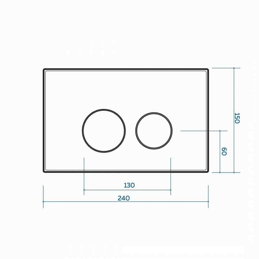 Кнопка смыва Alpen Gloria ALP2470102CH