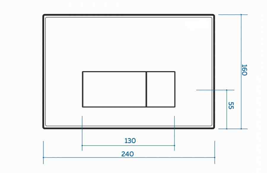 Кнопка смыва Alpen Modern ALP2470206